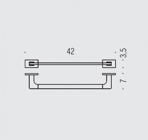 Полотенцедержатель COLOMBO DESIGN LOOK B1609.NM широкий цвет черный матовый