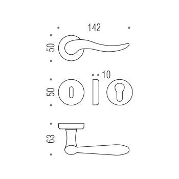 Дверная ручка Colombo Design PETER ID11RSB бронза коричневая
