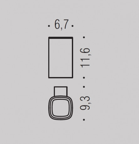 Стакан COLOMBO DESIGN TRENTA B3002 настенный цвет хром