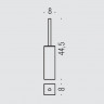 Ершик COLOMBO DESIGN LULU B6206 напольный цвет хром