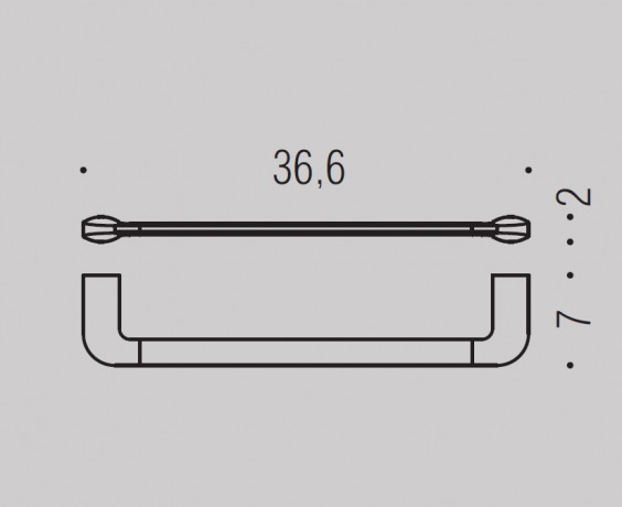 Полотенцедержатель COLOMBO DESIGN TRENTA B3009 широкий цвет хром