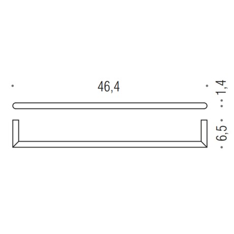 Полотенцедержатель COLOMBO DESIGN MINI B4010 широкий цвет хром