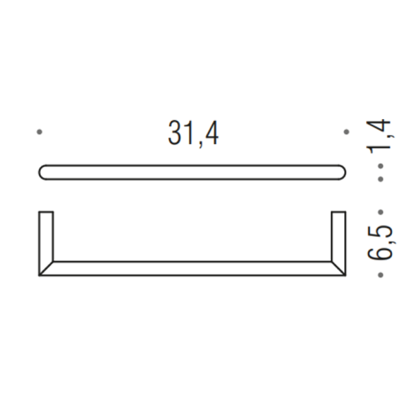 Полотенцедержатель COLOMBO DESIGN MINI B4009.NM широкий цвет черный матовый