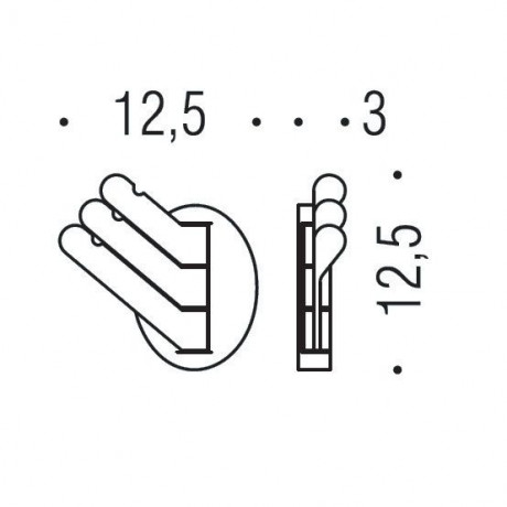 Крючок COLOMBO DESIGN LUNA CB17 одинарный цвет хром