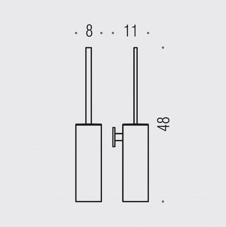 Ершик COLOMBO DESIGN LOOK B1607 настенный цвет хром