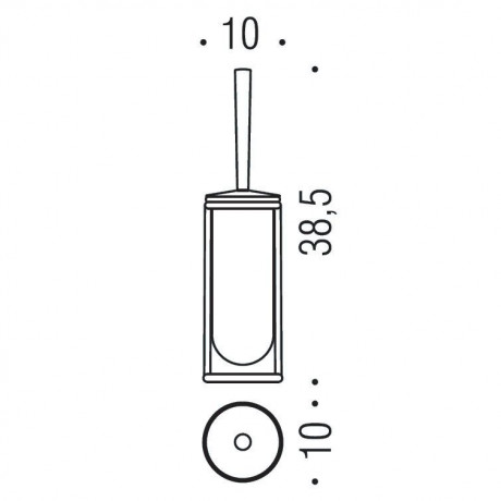 Ершик COLOMBO DESIGN LUNA B0106 напольный цвет хром