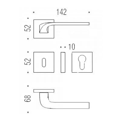 Дверная ручка Colombo Design ISY UP BL11RSB черный матовый