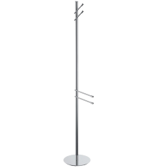 Стойка COLOMBO DESIGN ISOLE B9412N напольная с 2 полотенцедержателями с 2 крючками цвет хром