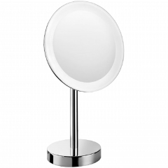 Косметическое зеркало COLOMBO DESIGN SPECCHI INGRANDITORI B9750 настольное с подсветкой увеличение 3 раза питание от розетки цвет хром