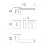 Дверная ручка Colombo Design ISY UP BL21RSB графит матовый