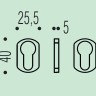 Накладка под цилиндр Colombo Design Rosetta ZE13/0 2 шт золото матовое