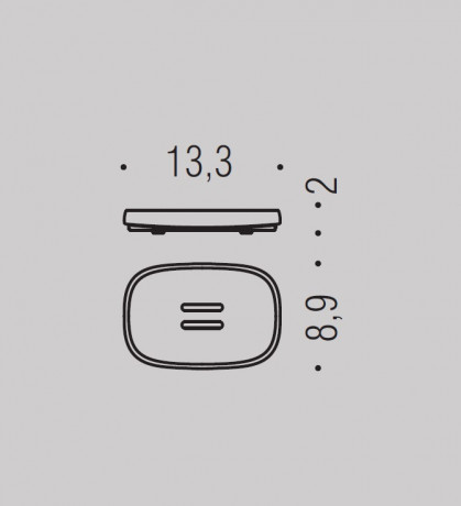 Мыльница COLOMBO DESIGN TRENTA B3040 настольная цвет хром