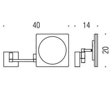Косметическое зеркало COLOMBO DESIGN SPECCHI INGRANDITORI B9756 настенное с подсветкой увеличение 3 раза питание от сети цвет хром