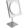 Косметическое зеркало COLOMBO DESIGN SPECCHI INGRANDITORI B9755 настольное с подсветкой увеличение 3 раза питание от розетки цвет хром