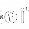 Накладка под цилиндр Colombo Design Rosetta CD43 GB хром