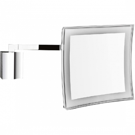 Косметическое зеркало COLOMBO DESIGN SPECCHI INGRANDITORI B9760 настенное с подсветкой увеличение 3,5 раза питание от сети цвет хром