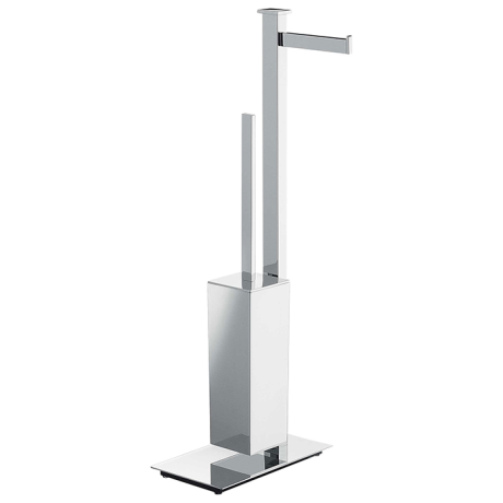 Стойка COLOMBO DESIGN UNITS B9107D.NM напольная с держателем туалетной бумаги и ершиком цвет хром