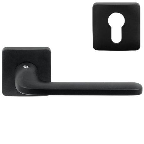 Дверная ручка Colombo Design ROBOQUATTRO S ID51RY цвет черный матовый в комплекте с накладками под цилиндр