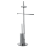 Стойка COLOMBO DESIGN PLANETS B9813 напольная с полотенцедержателем с мыльницей с держателем туалетной бумаги и с ершиком цвет хром