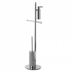 Стойка COLOMBO DESIGN PLANETS B9819 напольная с держателем туалетной бумаги и ершиком цвет хром