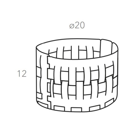 Корзинка COLOMBO DESIGN ADJ 1512.09/30 настольная цвет коньяк/бордо