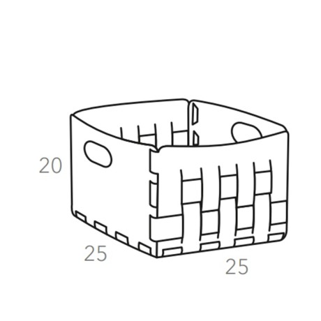 Корзинка COLOMBO DESIGN ADJ 1044.09/30 настольная напольная цвет коньяк/бордо