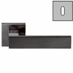 Дверная ручка Colombo Design ALBA LC91R графит матовый/графит в комплекте с накладками под ключ для межкомнатных дверей