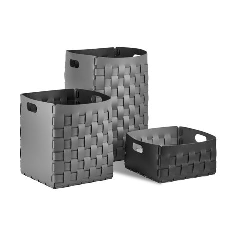 Корзинка COLOMBO DESIGN ADJ 2045.01/03 настольная напольная цвет черный/серый