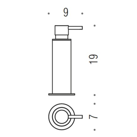 Дозатор COLOMBO DESIGN MINI B9342.NM настенный цвет черный матовый