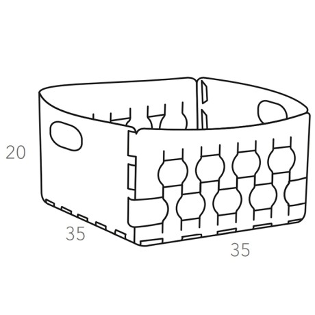 Корзинка COLOMBO DESIGN ADJ 2045.09/30 настольная напольная цвет коньяк/бордо