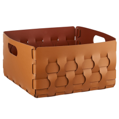 Корзинка COLOMBO DESIGN ADJ 2045.09/30 настольная напольная цвет коньяк/бордо