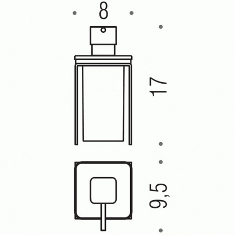 Дозатор COLOMBO DESIGN OVER B9329 настольный цвет нержавеющая сталь