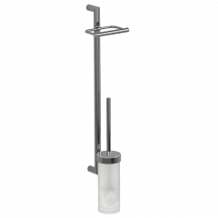 Стойка COLOMBO DESIGN PLANETS B9823 настенная с держателем туалетной бумаги и ершиком цвет хром