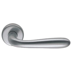 Дверная ручка Colombo Design ROBOT CD41R хром матовый в комплекте с накладками под ключ для межкомнатных дверей