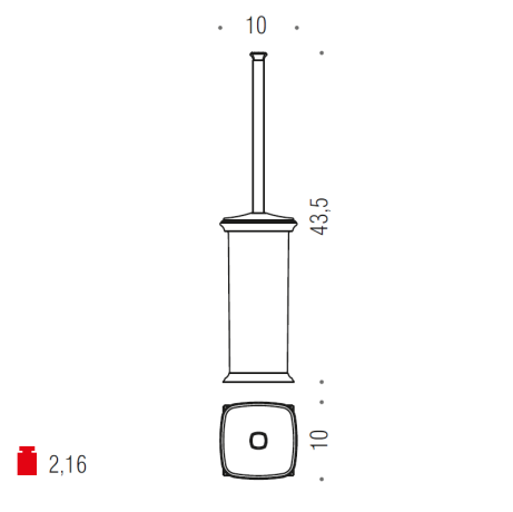 Ершик COLOMBO DESIGN PORTOFINO B3206 напольный цвет хром