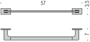 Полотенцедержатель COLOMBO DESIGN LOOK B1610 широкий цвет хром