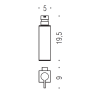 Дозатор COLOMBO DESIGN MINI Q B9343 настенный цвет хром