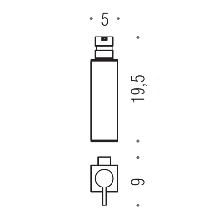 Дозатор COLOMBO DESIGN MINI Q B9343.GM настенный цвет графит матовый