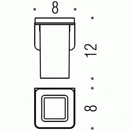 Стакан COLOMBO DESIGN OVER B7002 настенный цвет нержавеющая сталь