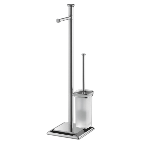 Стойка COLOMBO DESIGN PORTOFINO B3218 напольная с держателем туалетной бумаги и ершиком цвет хром