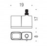 Стакан с дозатором COLOMBO DESIGN TIME W4271 настенный цвет хром