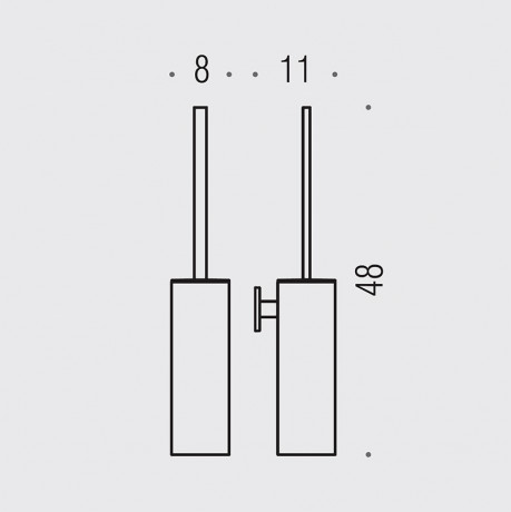 Ершик COLOMBO DESIGN LOOK B1627 настенный цвет хром
