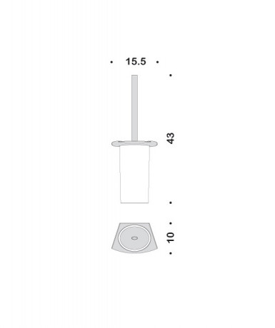 Ершик COLOMBO DESIGN LAND B2807 настенный цвет хром
