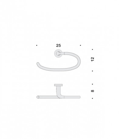 Полотенцедержатель COLOMBO DESIGN BASIC B2731 кольцо цвет хром