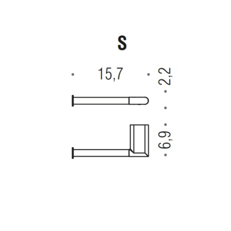 Держатель туалетной бумаги COLOMBO DESIGN MINI B4008SX.HPS1 без крышки левый цвет нержавеющая сталь