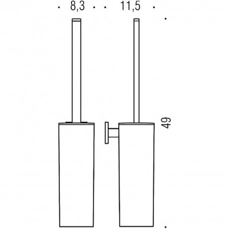 Ершик COLOMBO DESIGN BASICQ B3707 настенный цвет хром