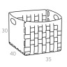 Корзинка COLOMBO DESIGN ADJ 1048.10/16 настольная напольная цвет белый/панна котта