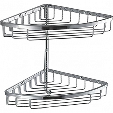 Полочка корзинка COLOMBO DESIGN ANGOLARI B9604 угловая одинарная с крючком цвет хром