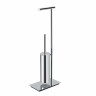 Стойка COLOMBO DESIGN SQUARE B9907 напольная с держателем туалетной бумаги и ершиком цвет хром
