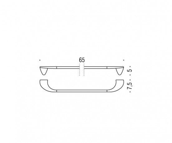 Полотенцедержатель COLOMBO DESIGN KHALA B1811 широкий цвет хром